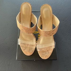 Cork heels from Lulu’s. Size 8. Worn once on pavement.